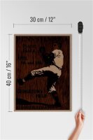Holzschild Retro 30x40cm Pennsylvania Baseball April 8th