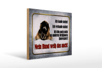 Holzschild Hinweis 40x30cm kaufe nichts mein Hund weiß
