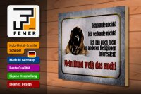 Holzschild Hinweis 40x30cm kaufe nichts mein Hund weiß