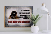 Holzschild Hinweis 40x30cm kaufe nichts mein Hund weiß