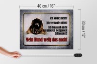 Holzschild Hinweis 40x30cm kaufe nichts mein Hund weiß