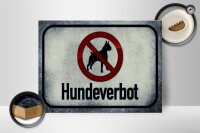 Holzschild Hinweis 40x30cm Hund Hundeverbot