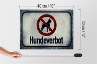 Holzschild Hinweis 40x30cm Hund Hundeverbot