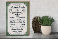 Holzschild Spruch 30x40cm Muttis Küche Öffnungszeiten
