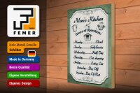 Holzschild Spruch 30x40cm Mom`s Kitchen Hours Operation