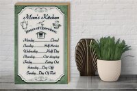 Holzschild Spruch 30x40cm Mom`s Kitchen Hours Operation