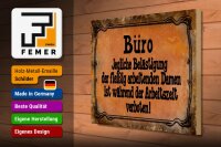 Holzschild Spruch 40x30cm Büro Belästigung der Damen
