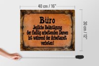 Holzschild Spruch 40x30cm Büro Belästigung der Damen