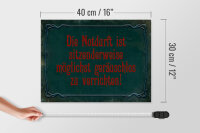 Holzschild Spruch 40x30cm Notdurft ist sitzenderweise