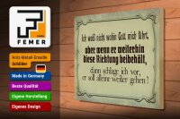 Holzschild Spruch 40x30cm ich weiß nicht wohin Gott führt