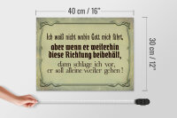 Holzschild Spruch 40x30cm ich weiß nicht wohin Gott führt