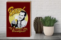 Holzschild Bier 30x40cm Beer it´s whats for Breakfast