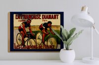 Holzschild Retro 40x30cm Fahrrad la francaise Diamant