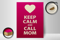 Holzschild Spruch 30x40cm Keep calm and call Mom Geschenk