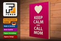 Holzschild Spruch 30x40cm Keep calm and call Mom Geschenk