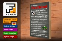 Holzschild Spruch 30x40cm ich bin stolz Dorfkind zu sein