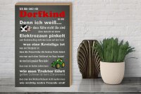 Holzschild Spruch 30x40cm ich bin stolz Dorfkind zu sein