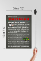 Holzschild Spruch 30x40cm ich bin stolz Dorfkind zu sein