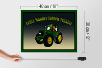 Holzschild Spruch 40x30cm echte Männer fahren Traktor