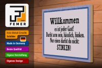 Holzschild Spruch 40x30cm Willkommen es ist jeder Gast
