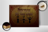 Holzschild Wein 40x30cm Aerobics for Wine lovers
