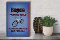 Holzschild Parken 30x40cm Fahrrad Bicycle parking only