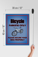 Holzschild Parken 30x40cm Fahrrad Bicycle parking only