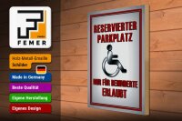 Holzschild Parken 30x40cm Parkplatz nur für Behinderte