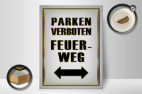 Holzschild Hinweis 30x40cm Parken verboten Feuerweg