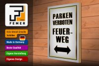 Holzschild Hinweis 30x40cm Parken verboten Feuerweg