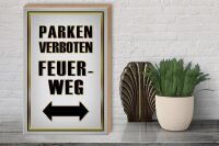 Holzschild Hinweis 30x40cm Parken verboten Feuerweg