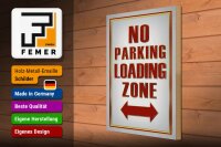 Holzschild Hinweis 30x40cm No Parking loading Zone