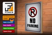 Holzschild Hinweis 30x40cm Parkplatz No Parking