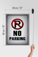 Holzschild Hinweis 30x40cm Parkplatz No Parking