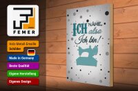 Holzschild Spruch 30x40cm ich nähe also ich bin