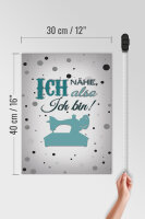 Holzschild Spruch 30x40cm ich nähe also ich bin