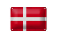 Blechschild Flagge Dänemark 18x12cm Flag of Denmark...