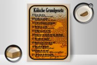 Holzschild Spruch 30x40cm Kölsche Grundgesetz Et es wie et