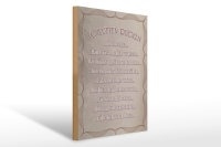 Holzschild Spruch 30x40cm Toiletten Regeln bitte hinsetzen