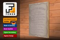 Holzschild Spruch 30x40cm Toiletten Regeln bitte hinsetzen