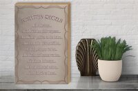 Holzschild Spruch 30x40cm Toiletten Regeln bitte hinsetzen