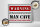 Holzschild Spruch 40x30cm Warning man cave enter at your weiß