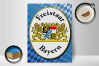 Holzschild Spruch 30x40cm Freistaat Bayern Wappen