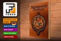 Holzschild Spruch 30x40cm Königreich Bayern Wappen