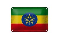 Blechschild Flagge Äthiopien 18x12cm Flag Ethiopia...