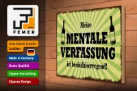 Holzschild Alkohol 40x30cm meine mentale Verfassung ist