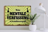 Holzschild Alkohol 40x30cm meine mentale Verfassung ist