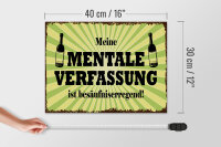 Holzschild Alkohol 40x30cm meine mentale Verfassung ist