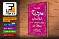 Holzschild Spruch 30x40cm so viele Katzen auf der Welt