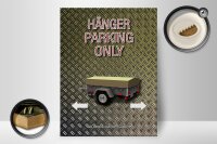 Holzschild Spruch 30x40cm Hänger parking only Wanddeko